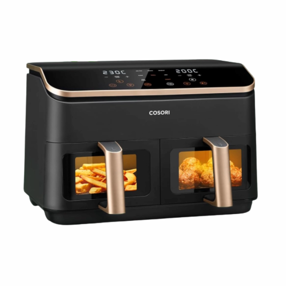 Cosori Air Fryer XXL 8.5L Heißluftfritteuse mit Dual-Zone-Technologie und Sichtfenstern