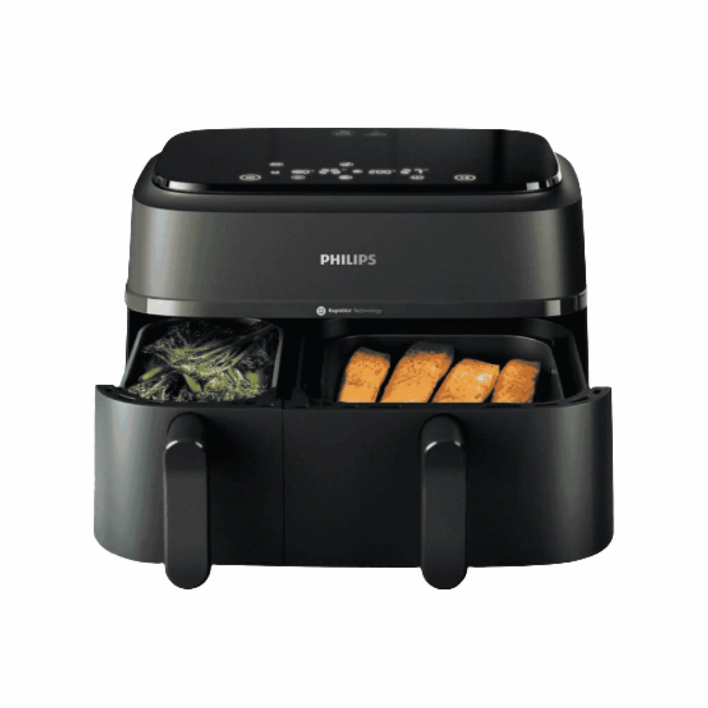 Philips Airfryer Dual Basket 3000 Series Heißluftfritteuse mit zwei separaten Garkörben